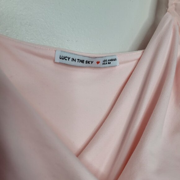 Lucy in the Sky Pink Mini Dress cute feminine ethereal size medium - Picture 5 of 9